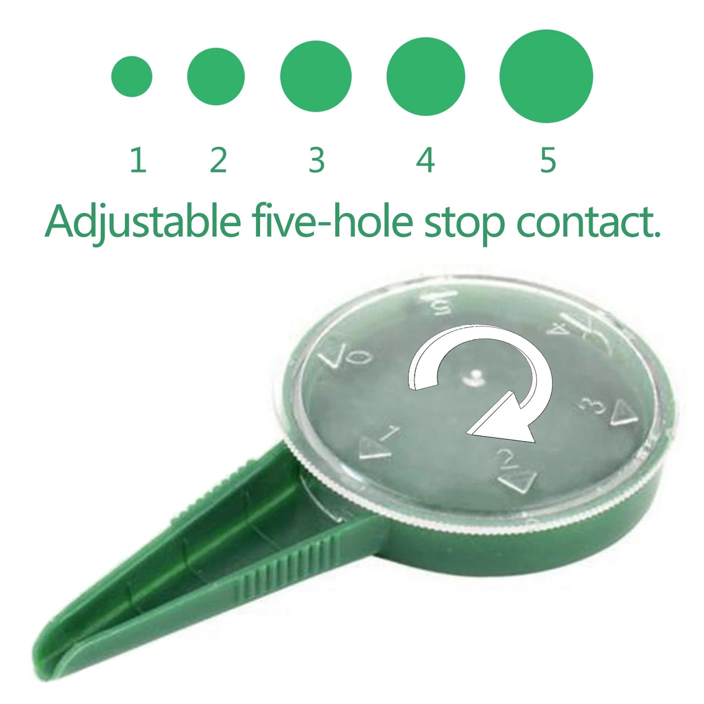 Seed Dispenser Hand Dial Seed Spreaders with Adjustable Hole Plastic Multi-function Portable Blackish Green for Gardening Sowing