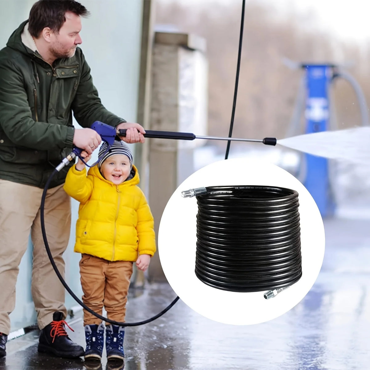 Professional Sewer Jetter Kit For Pressure Washer Drain Cleaning