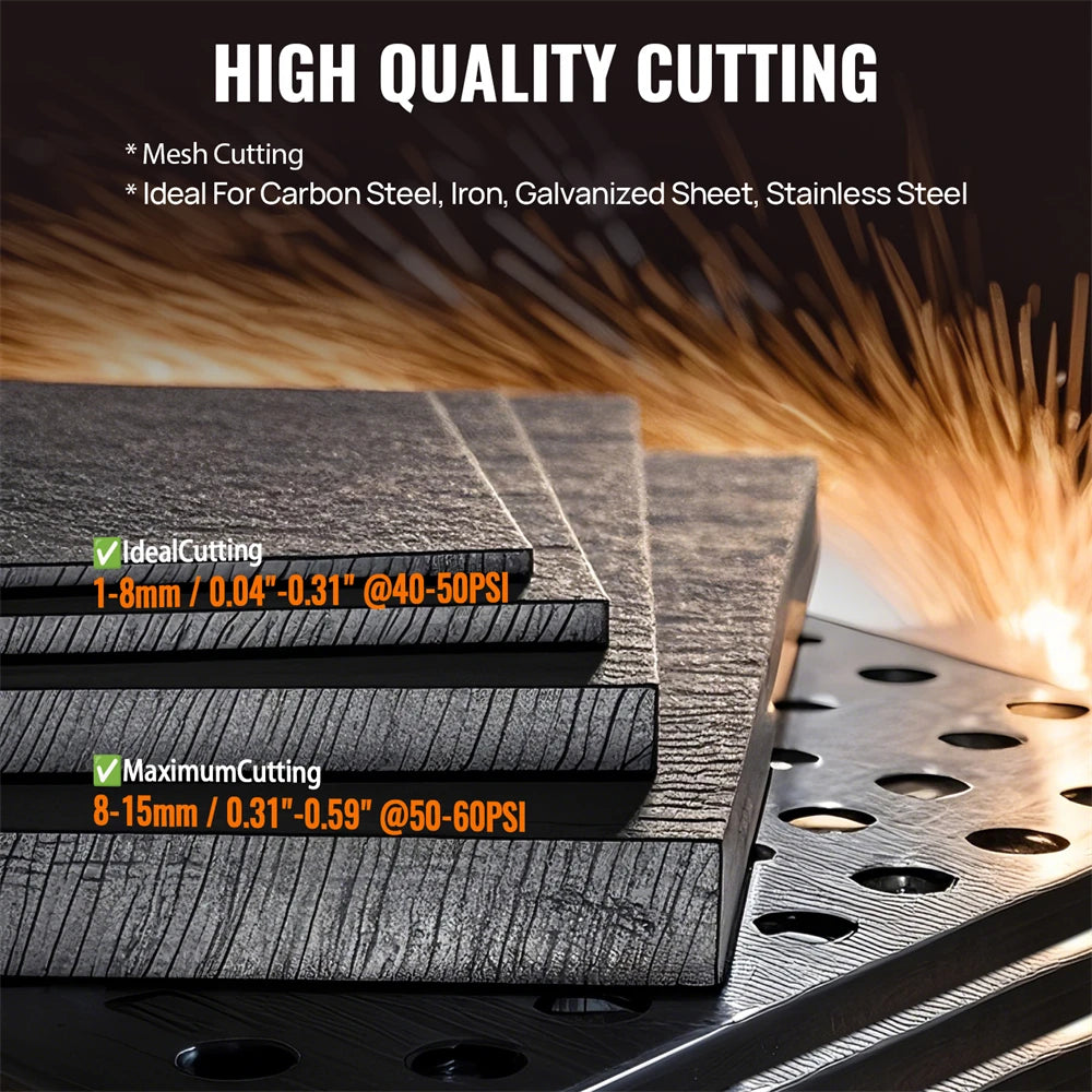 HITBOX 45A Non-HF Non Touch Plasma Cutter 2T/4T IGBT Welding Machine for Home DIY Workshops Smart LED Display ARC Plasma Cutting