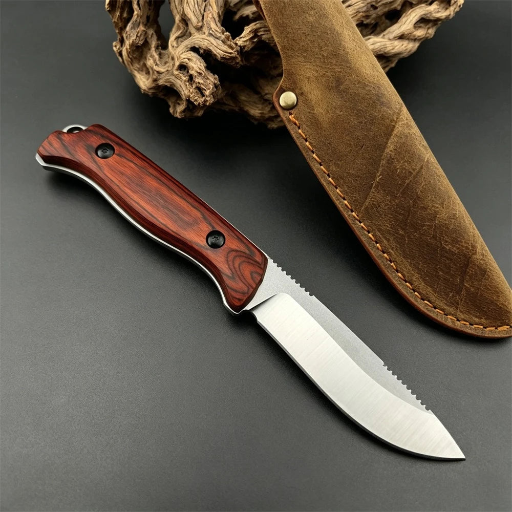 15002 Fixed Blade Cutting Tool with Holster, Multifunctional Portable EDC Hand Tool for Outdoor Camping Hiking