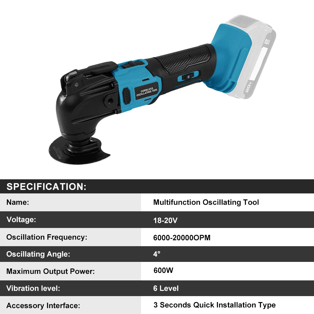 Electric Oscillating Multi Tool Cordless Anti-Vibration Pruning Saw Multi-function Trimmer/Cutting Tool For 18V Makita Battery