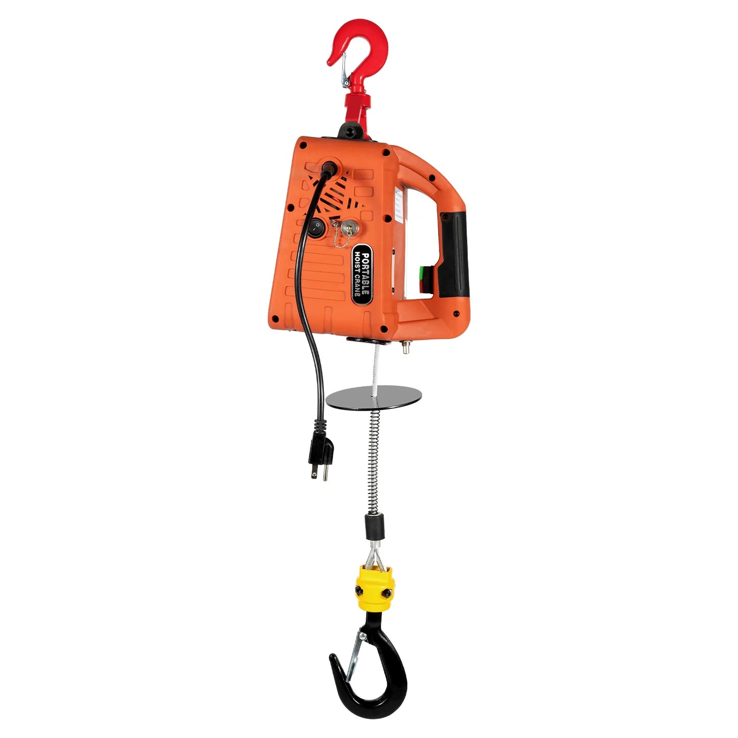 1500W Electric Hoist Winch, Electric Hoist Winch with Remote Control 500kg/1100lbs Loading Capacity for Gardens, Forests, Factories, Warehouses, Garages