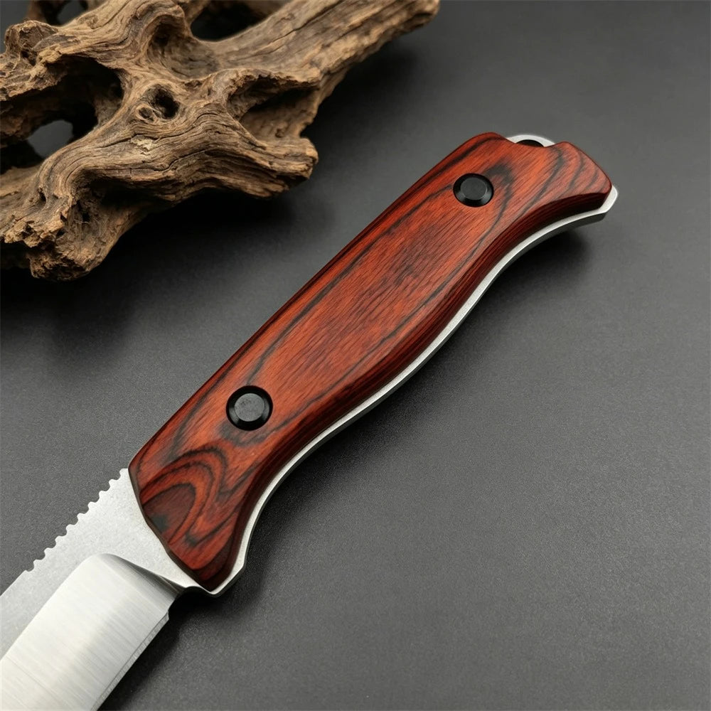 15002 Fixed Blade Cutting Tool with Holster, Multifunctional Portable EDC Hand Tool for Outdoor Camping Hiking
