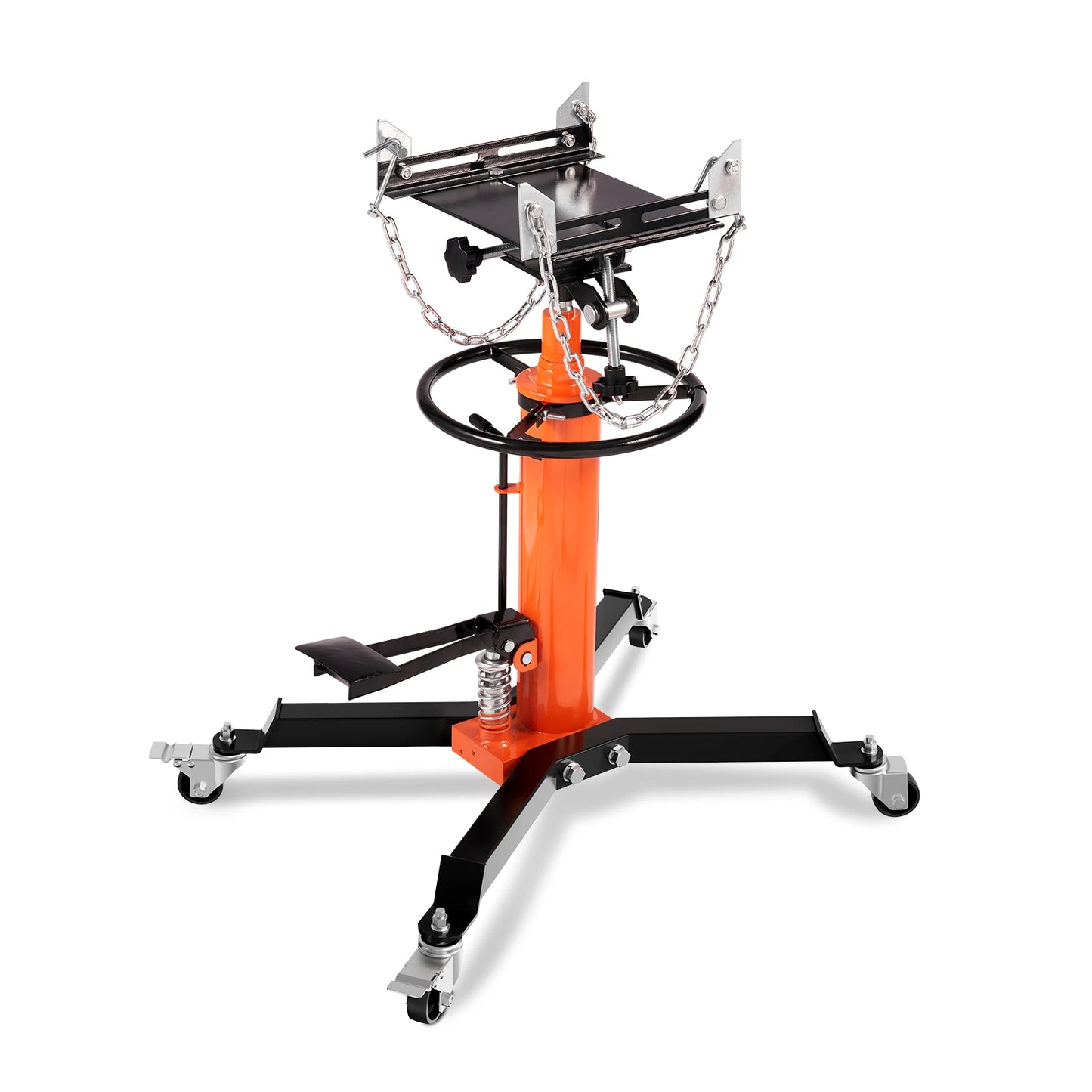 SucceBuy Transmission Jack 1322 LBS Hydraulic Telescoping Transmission Jack 32"-67" High Lift Floor Jack Stand Lift Hoist Garage