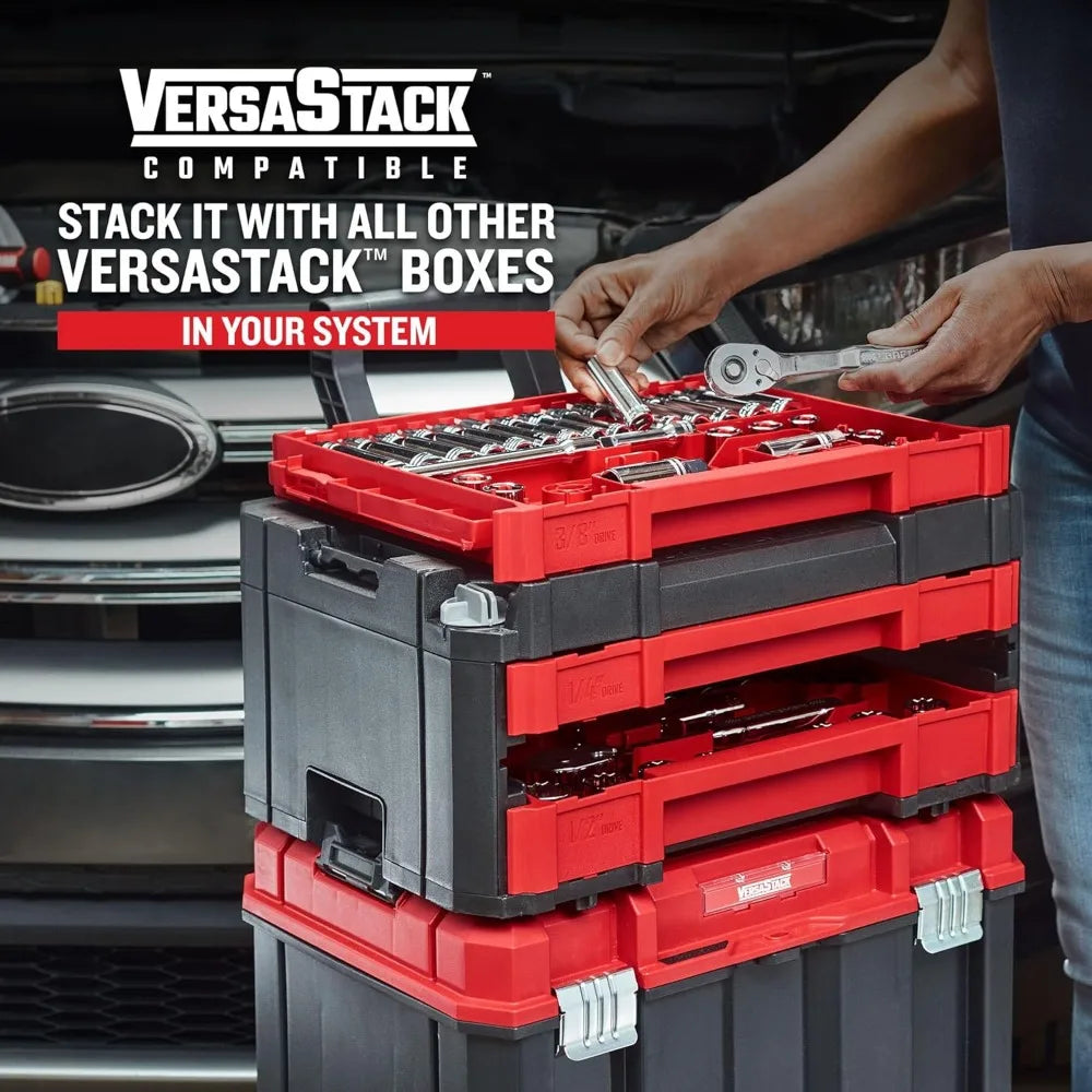 CRAFTSMAN 230 Pcs Mechanics Tool Set, Socket Wrench Set, Car Tool Kit with Toolbox, SAE and Metric,1/4 in, 3/8 in, and 1/2 Drive