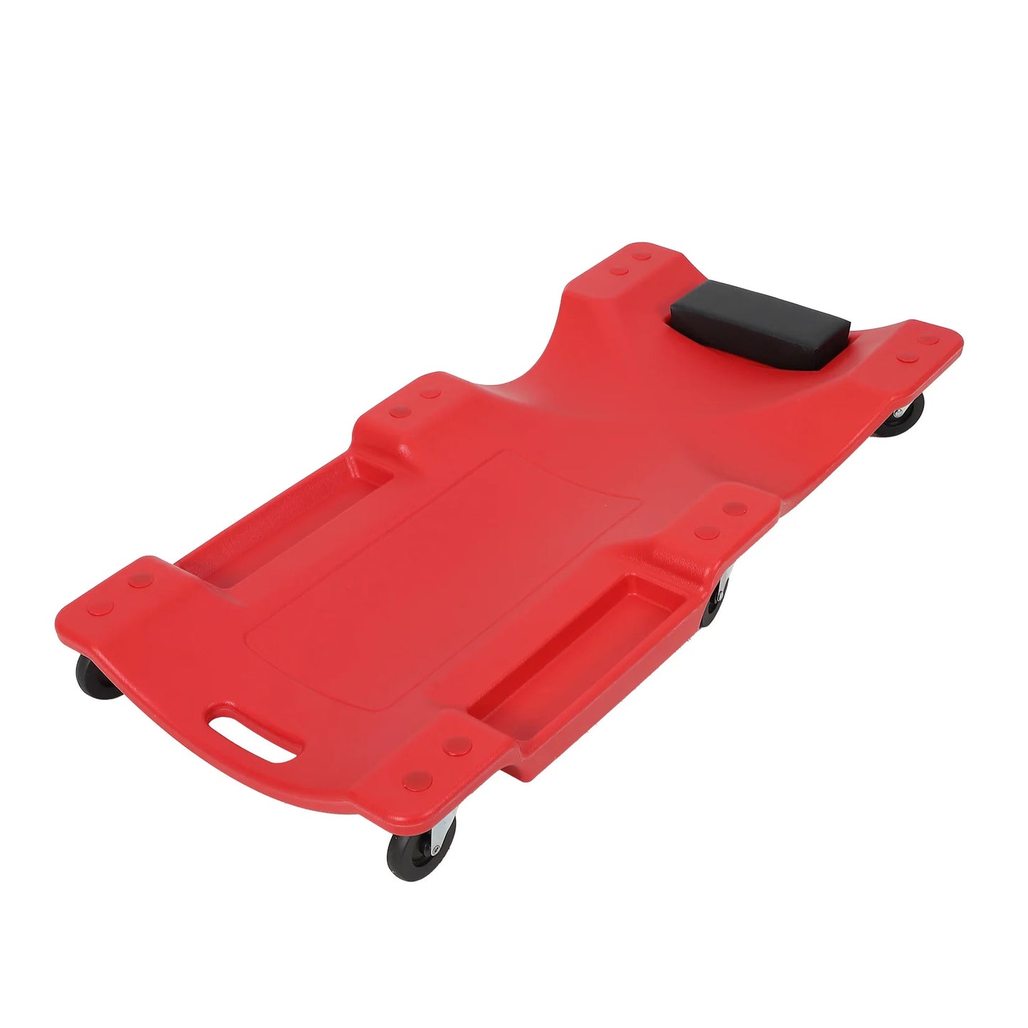 Heavy Duty 40" Low Profile Mechanic Creeper 350lb Capacity HDPE Garage Seat with Padded Headrest, 6 Casters for Auto Workshop