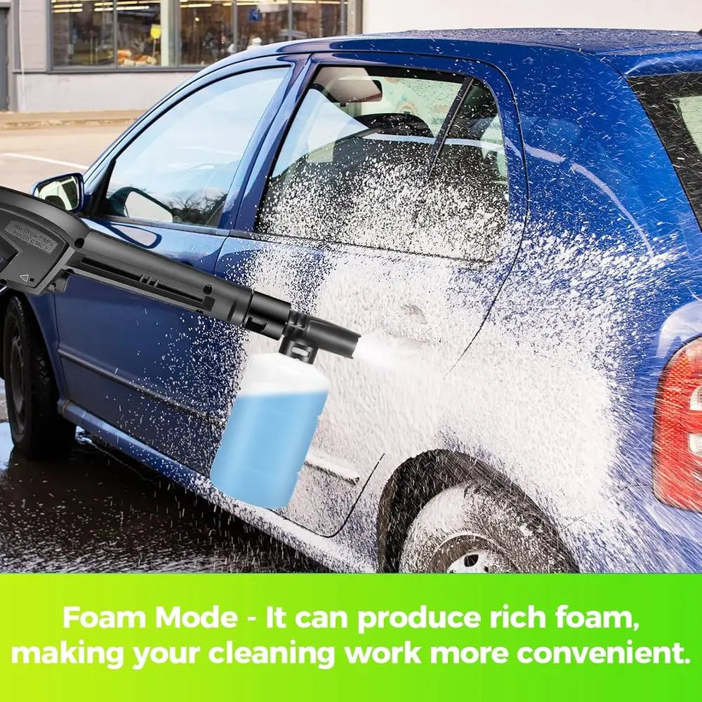 2026 New Green 4800PSI Portable Electric Pressure Washer With 33FT Pipe 4 Nozzles For Home Car Fence Window Cleaning