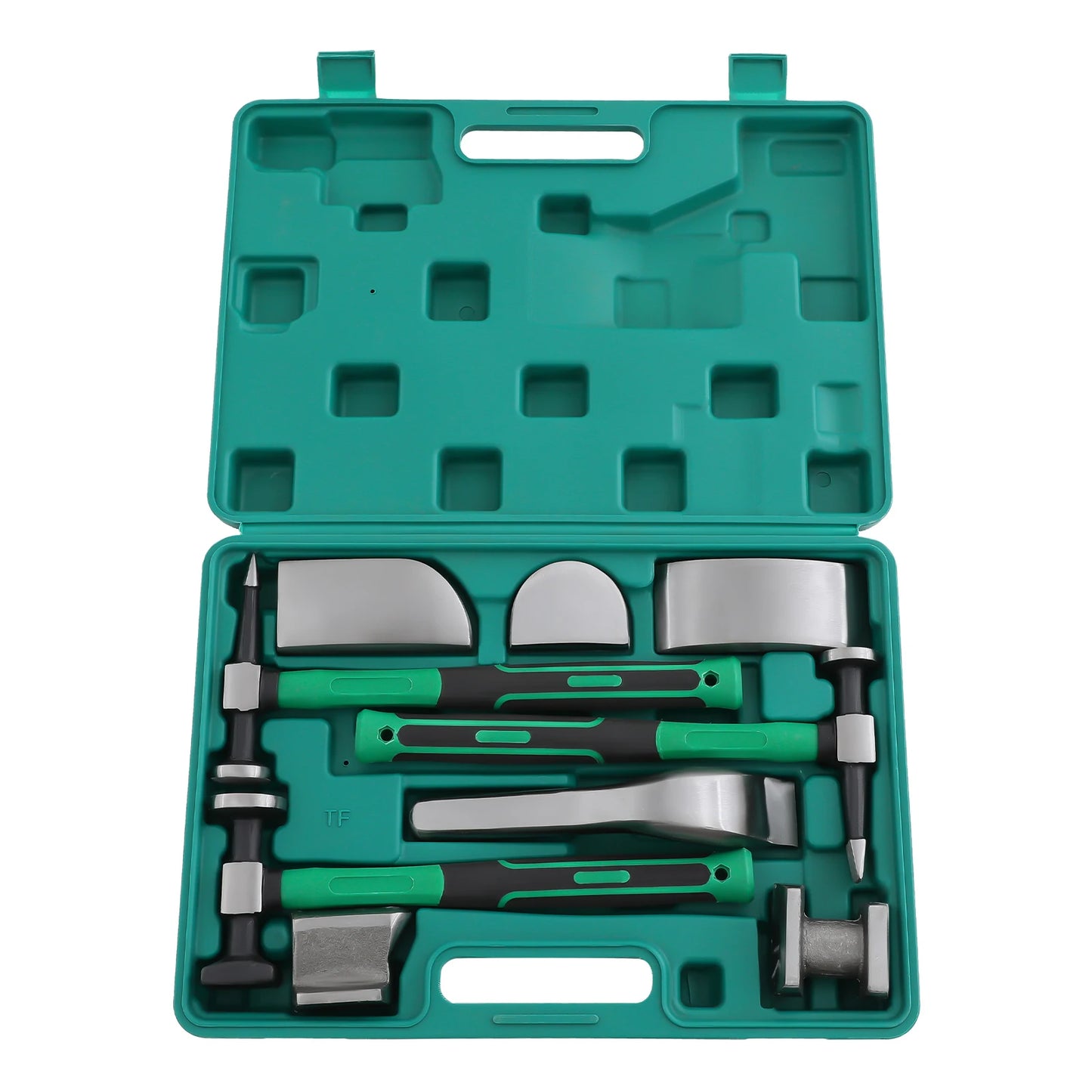 9PCS Car Dent Repair Tool Kit, 45# Steel Sheet Metal Hammer & Lining Irons Set, Auto Body Dent Fix Tools for Car Motorcycle Use