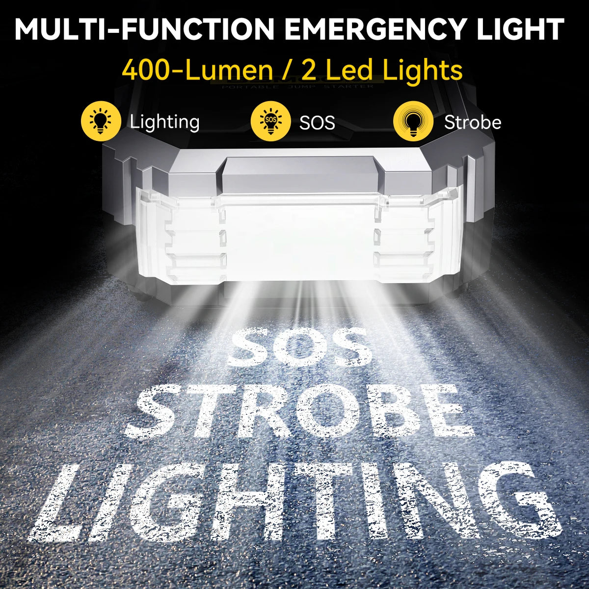 BIUBLE 7000A Car Jump Starter With Air Compressor LED Flashlight