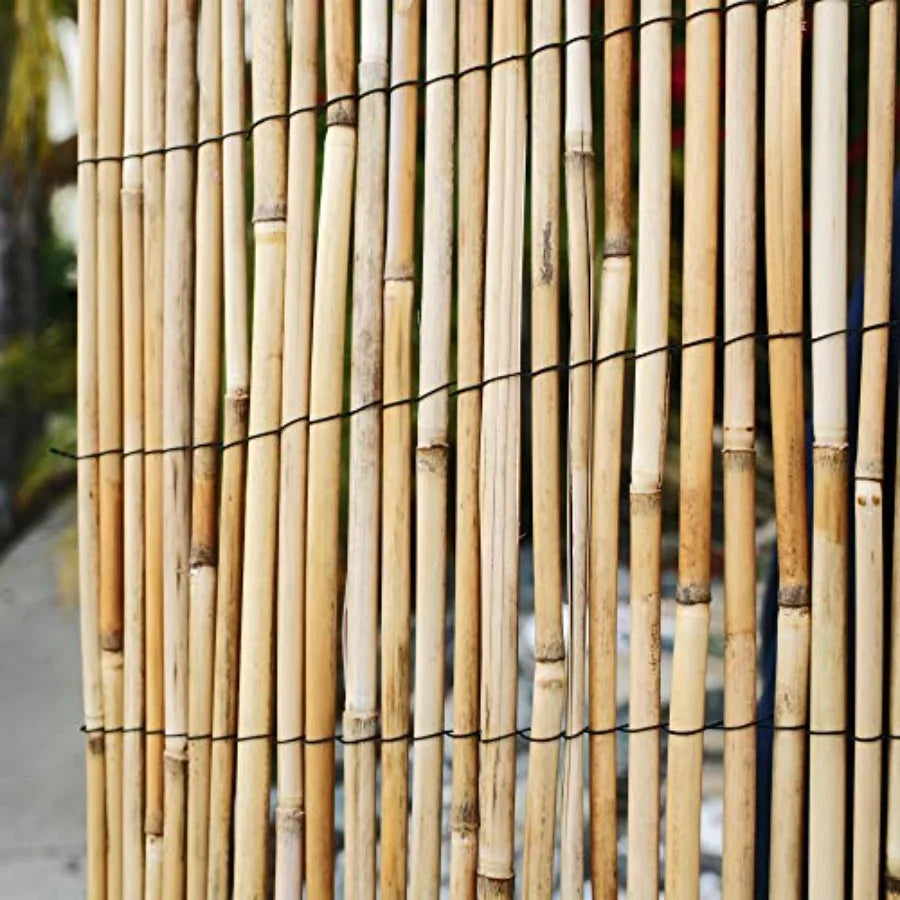 Natural Reed Bamboo Privacy Screen Fence for Garden and Backyard