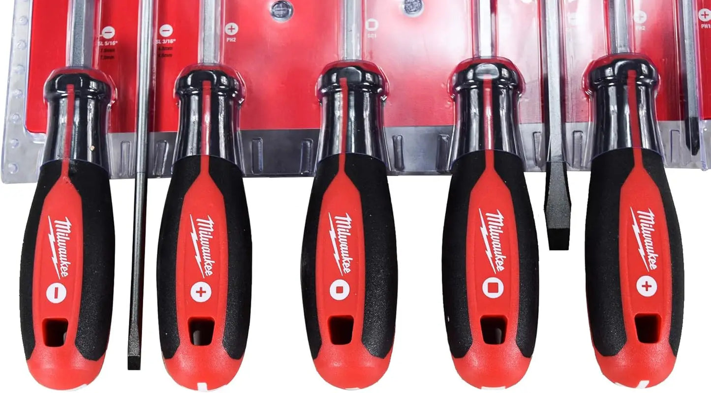 10-Piece Screwdriver Set with Ergonomic Handles for DIY and Professional Use