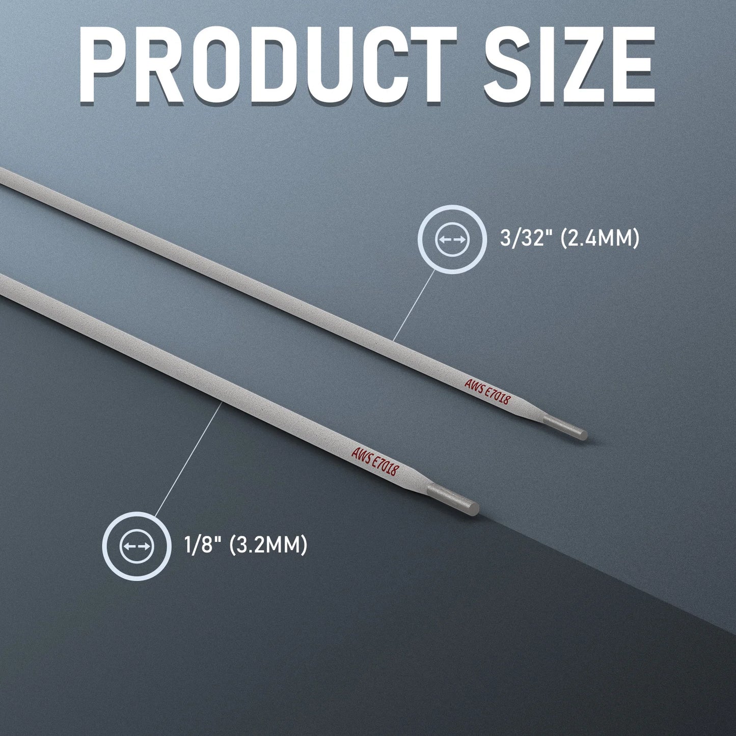 E7018 Welding Rod 3/32" 1/8" 5LB Carbon Steel Stick Welding Rods Low Hydrogen Welding Sticks Electrodes ARC Welding Supplies