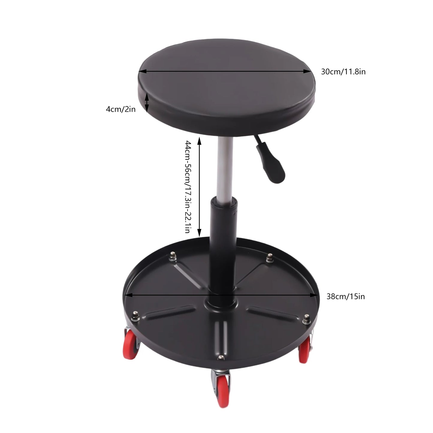 Mechanic Stool 300 LBS Rolling Pneumatic Creeper Garage/Shop Seat Padded Rolling Workshop Stool for Garage Auto Repair
