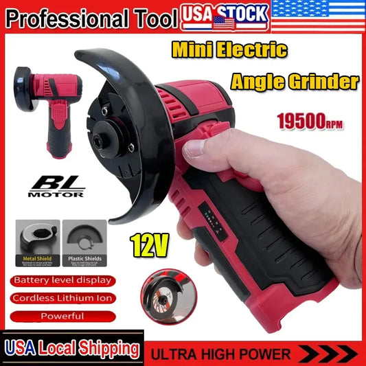 Fit Milwaukee Micro Angle Grinder Brushless Electric Angle Grinder for Diamond Cutting Wireless Power Tool For 12V Battery