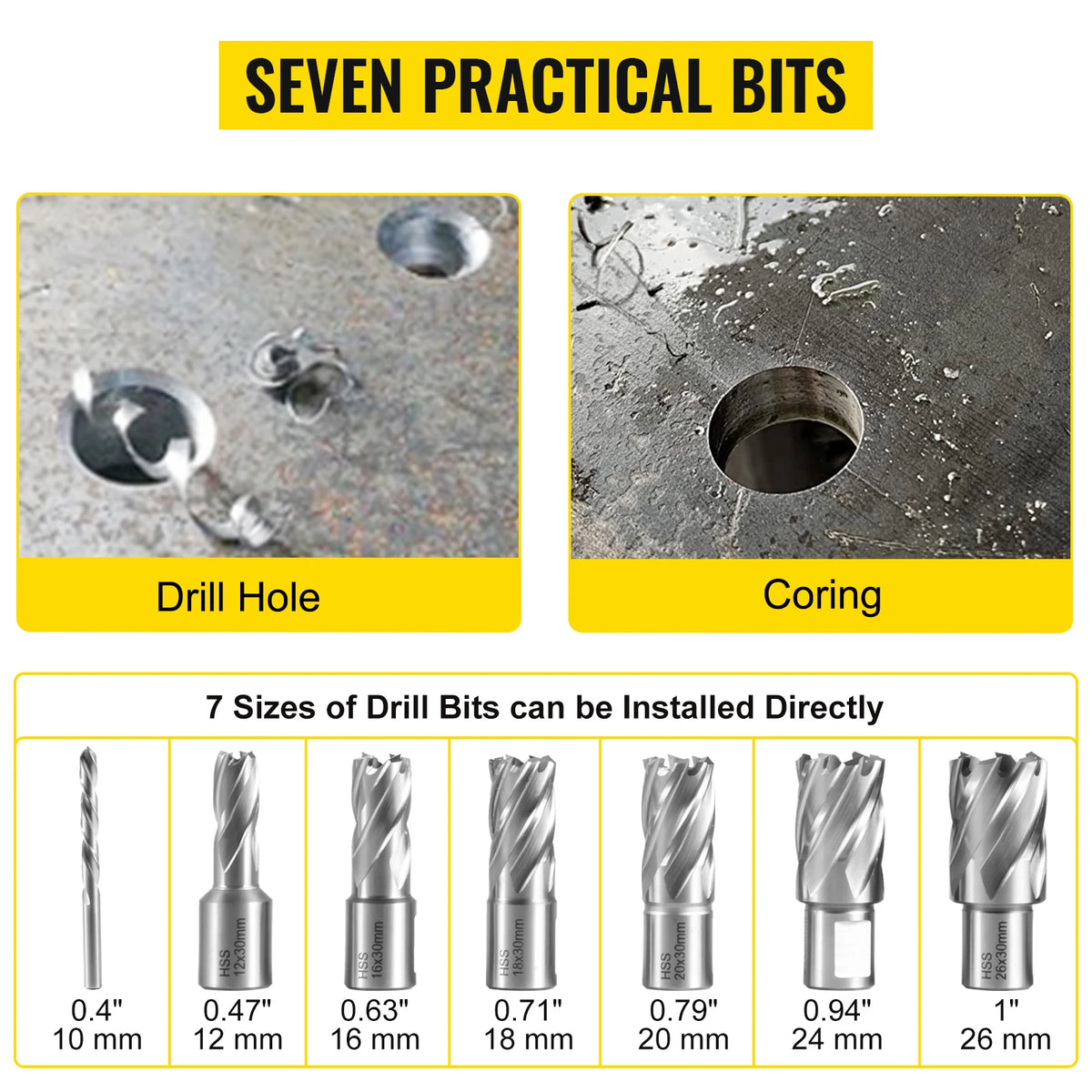 SucceBuy Industrial Magnetic Drill Press Bench Top Machine