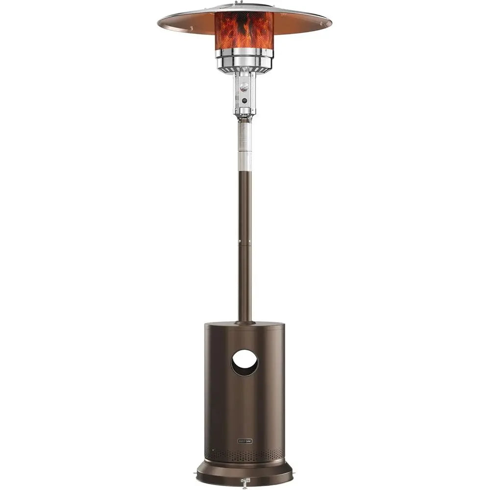 55,000 BTU Propane Patio Heater, Round Table & Stainless Steel Burner, Portable Outdoor Heater for Large Spaces, Bronze