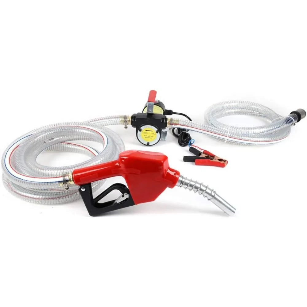 Fuel Transfer Pump, 12V DC 175W Electric Transfer Pump Self-Priming Diesel Pump for Diesel Gas Kerosene 50L/min