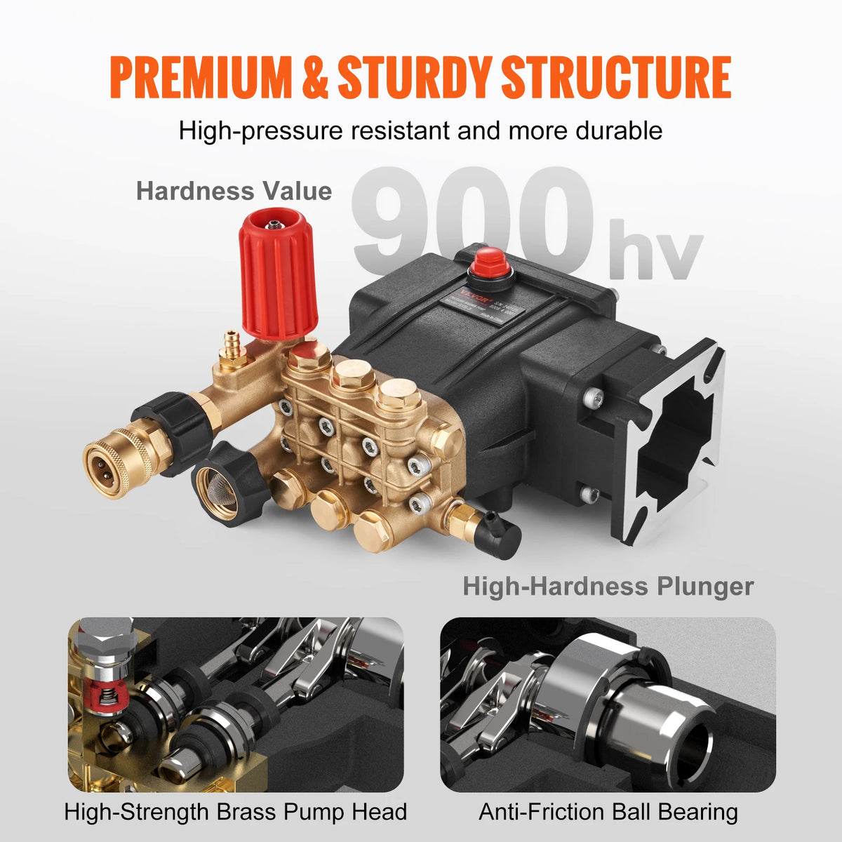 SucceBuy Horizontal Triplex Pressure Washer Pump Compatible With Simpson