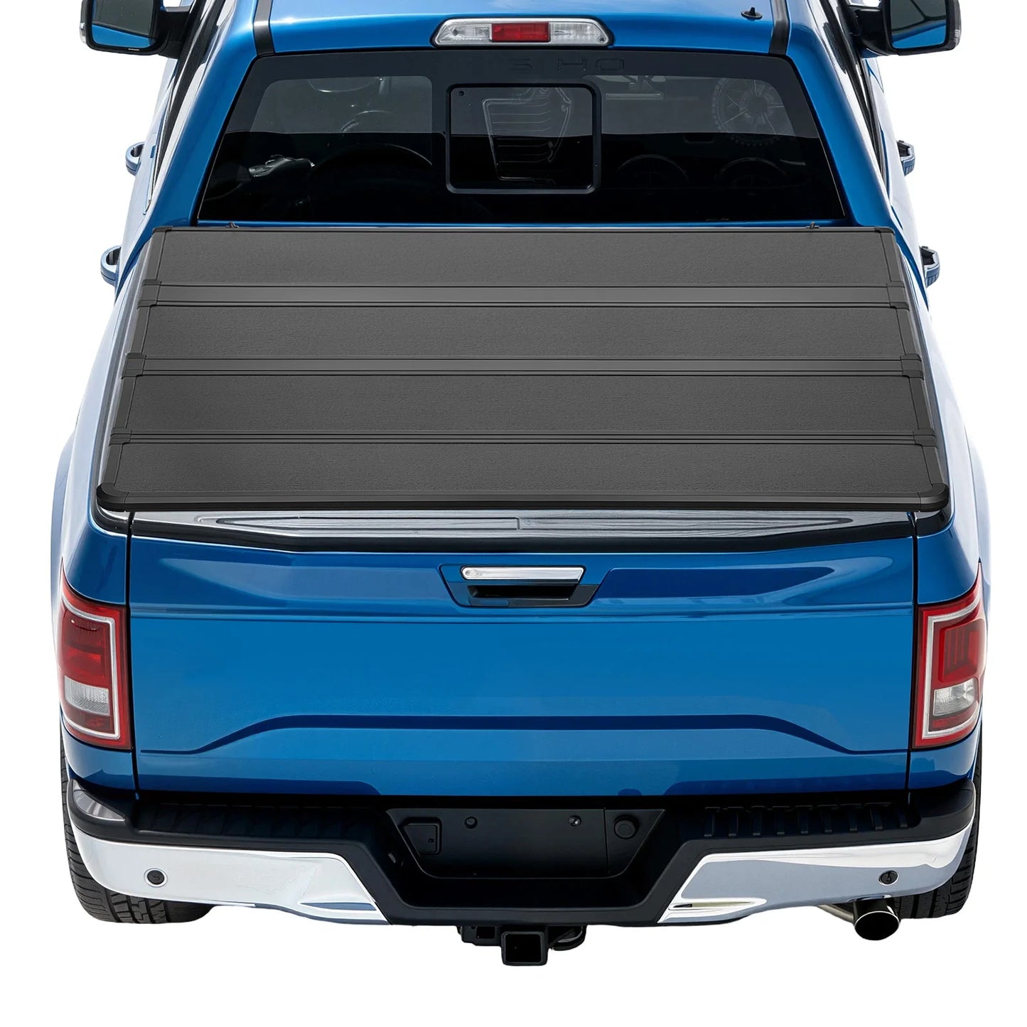 Tonneau Cover, Truck Bed Tonneau Cover, Ford F150 Tonneau Cover, Quad Fold Hard Folding, 5.5ft Bed, 67 inch, Aluminum, Black, Waterproof, UV Resistant, Fit for Ford F-150 2015 2016 2017 2018 2019 2020 2021 2022 2023 2024 2025
