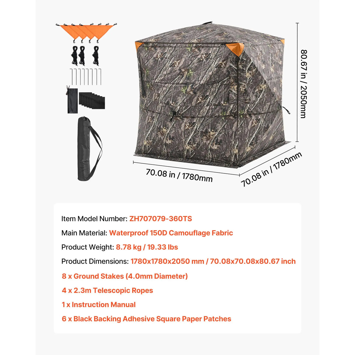 SucceBuy See Through Hunting Blind With Silent Door And Window