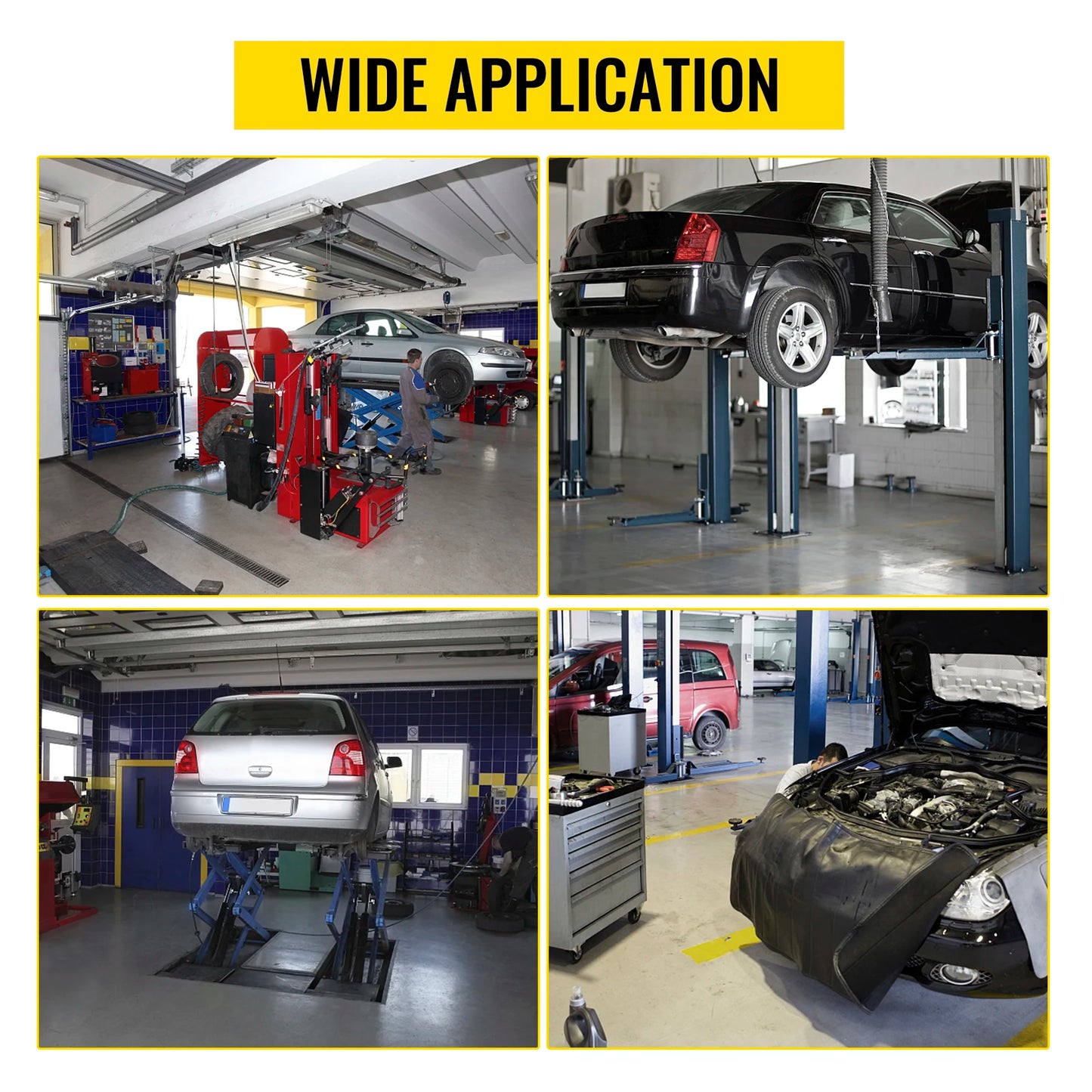 SucceBuy Car Lift Jack Hydraulic Telescopic Transmission Jack Floor Jack Stand with Foot Pedal Swivel Wheel Garage Lift Hoist