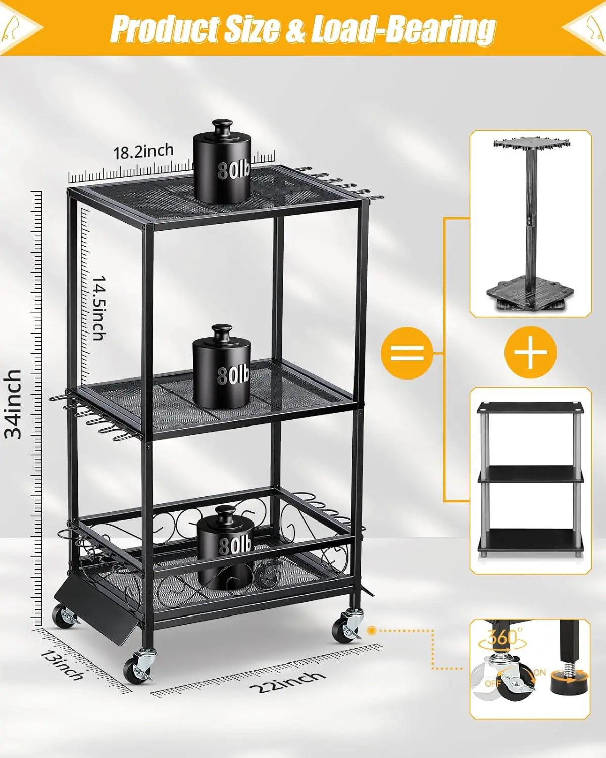 Adjustable Fishing Rod Holder for 10 Rods - Garage, Basement, or Indoor Storage Organizer