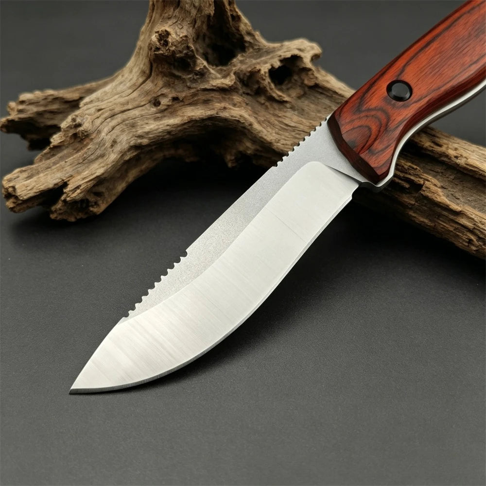 15002 Fixed Blade Cutting Tool with Holster, Multifunctional Portable EDC Hand Tool for Outdoor Camping Hiking