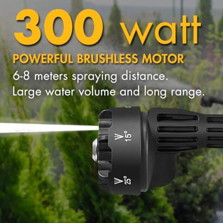 EL6312 Cordless Power Pressure Washer with 6in1 Long Nozzle for Car Washing Garden Cleaning and Floor Maintenance 970PSI Portab