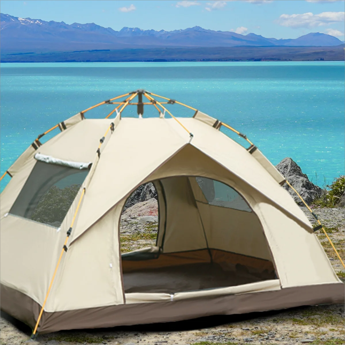Pakicetus Automatic Camping Tent with Sunshade and Dual Doors