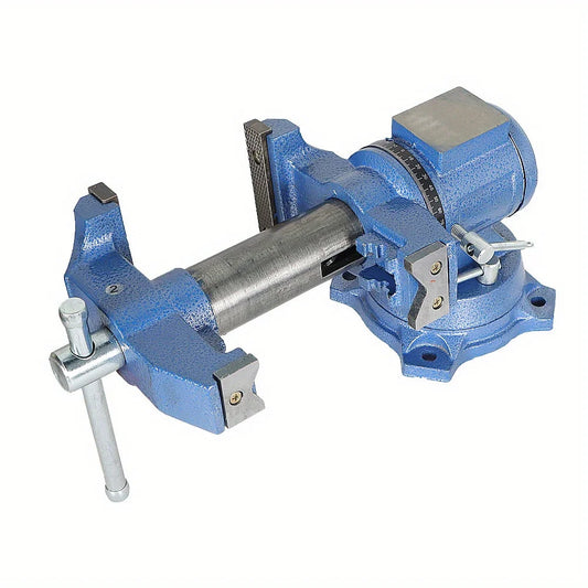 4 Inch Multi-Purpose Rotating Bench Vise 360 Degree Rotation Clamp on Vise with Swivel Base Heavy Duty Multi-Jaw Vise Bench Vise