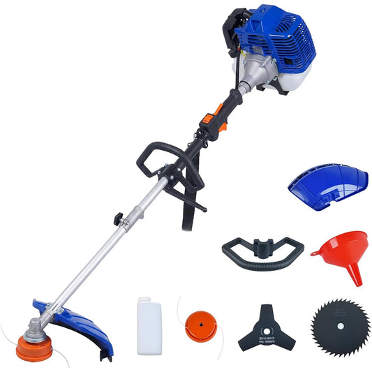 HiMISS Gas Powered Weed Wacker 43cc 3 In 1 Trimmer Edger Brush Cutter