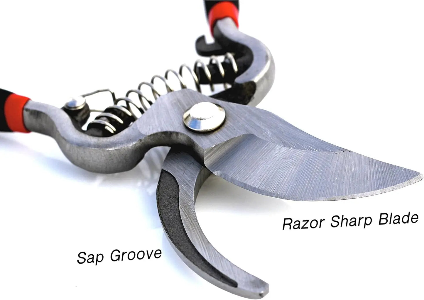 Classic Bypass Pruning Shears – Heavy Duty Forged Steel – Safety Lock – Non Slip Grips – Cuts 1" Diameter