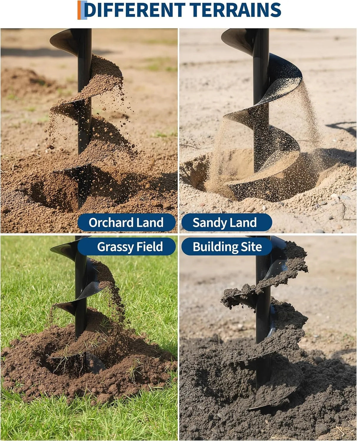 Gas Powered Earth Auger for Post Hole Digging and Landscaping