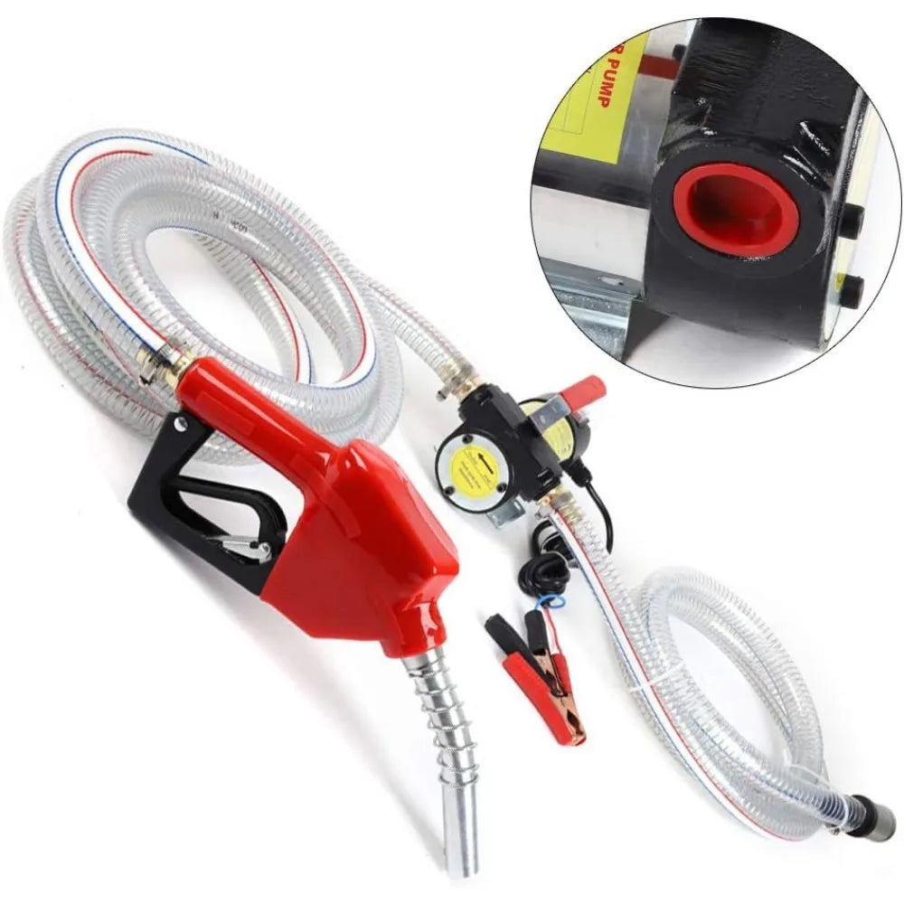 Fuel Transfer Pump, 12V DC 175W Electric Transfer Pump Self-Priming Diesel Pump for Diesel Gas Kerosene 50L/min