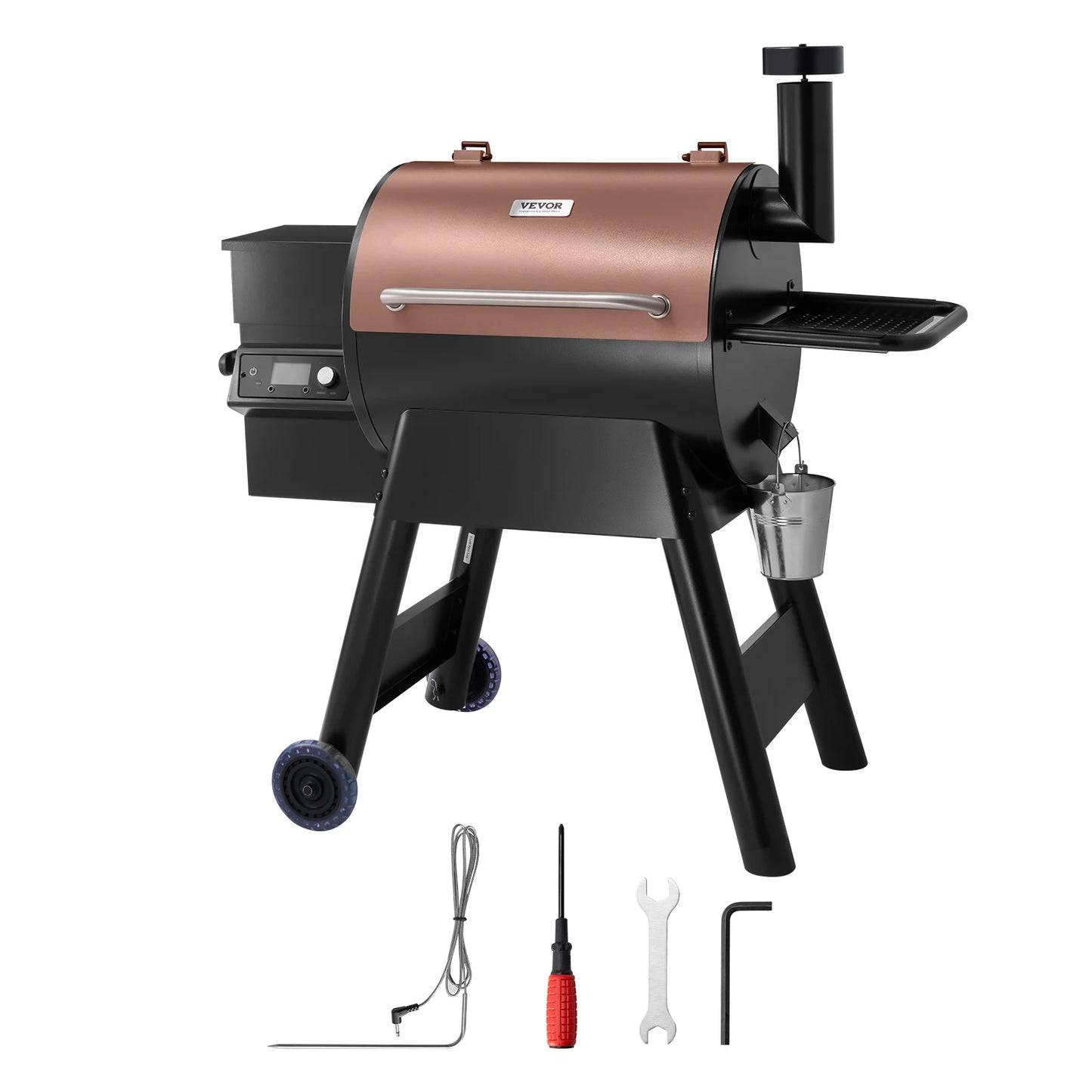 SucceBuy Wood Pellet Grill Smoker BBQ Grills for Outdoor Cooking with WiFi-app Control, LCD Screen Controller for Camping Yard