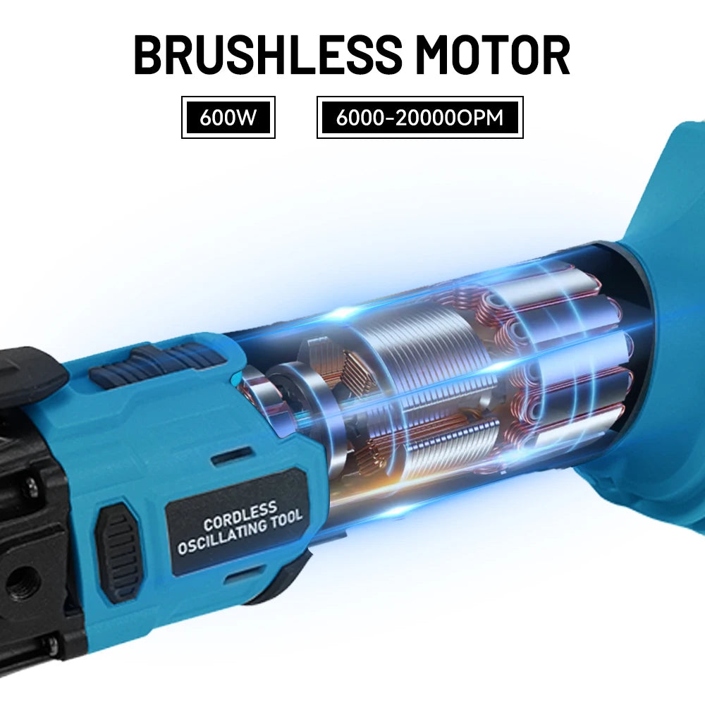 Electric Oscillating Multi Tool Cordless Anti-Vibration Pruning Saw Multi-function Trimmer/Cutting Tool For 18V Makita Battery