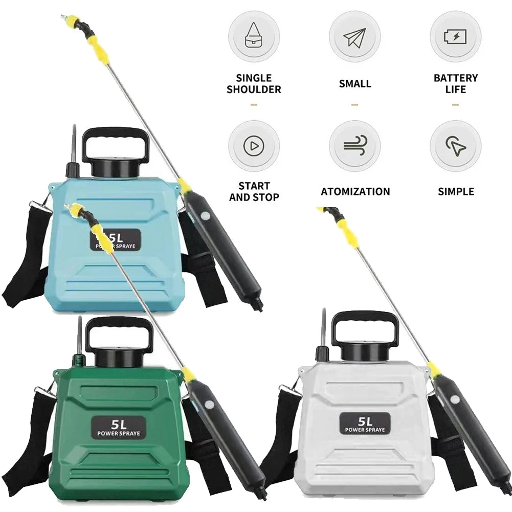 5L Shoulder Pesticide Sprayer Automatic Sprayer Bottle Multi-Function Garden Water Sprayer Lawn Sprinkler for Lawn Garden Weed