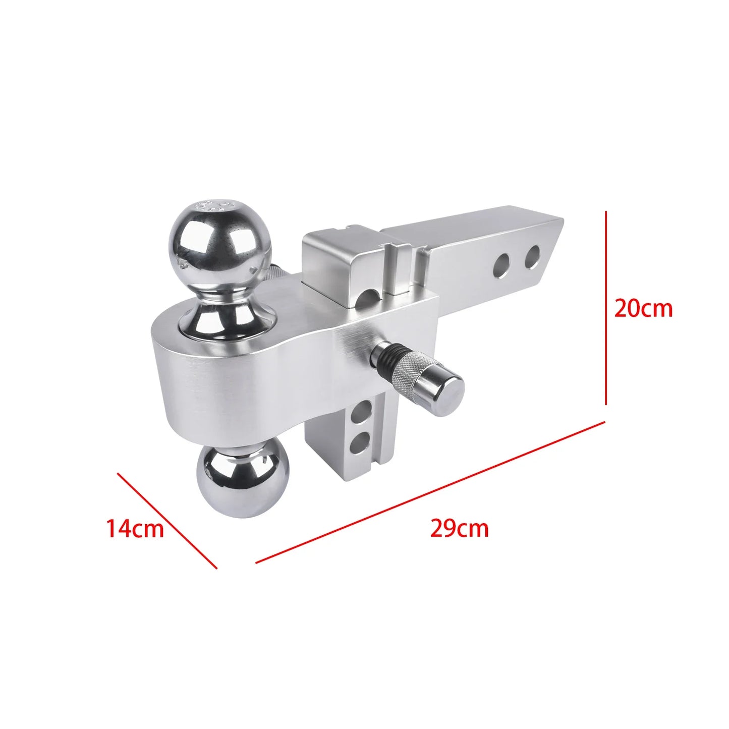 AP03 2" Receiver 4" Drop Rise Adjustable Towing Hitch Tri-Ball Mount Trailer 12,500 LBS