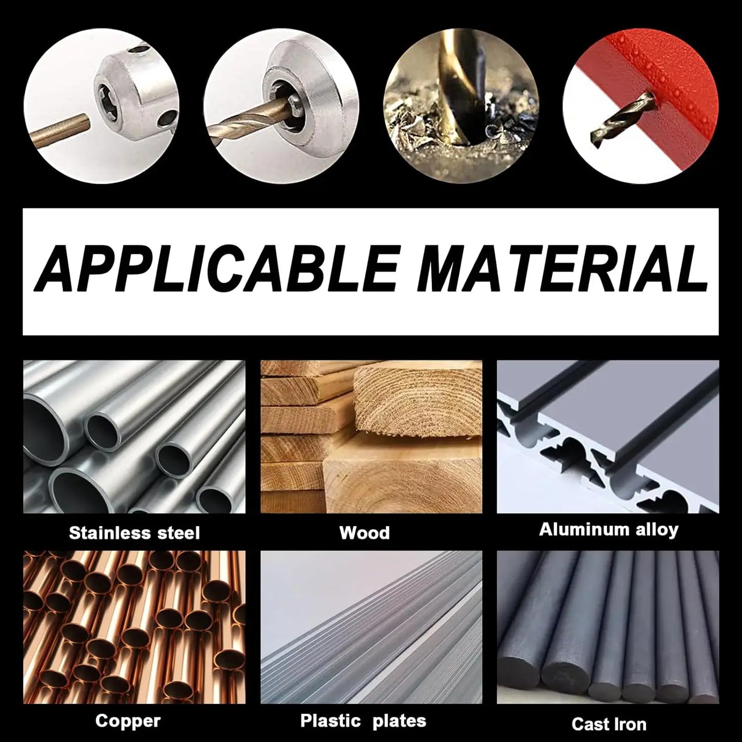 29Pcs Cobalt Drill Bit Set, 135° Tip HSS with Black Gold Finish for Stainless Steel, Plastic, Wood in Metal Case