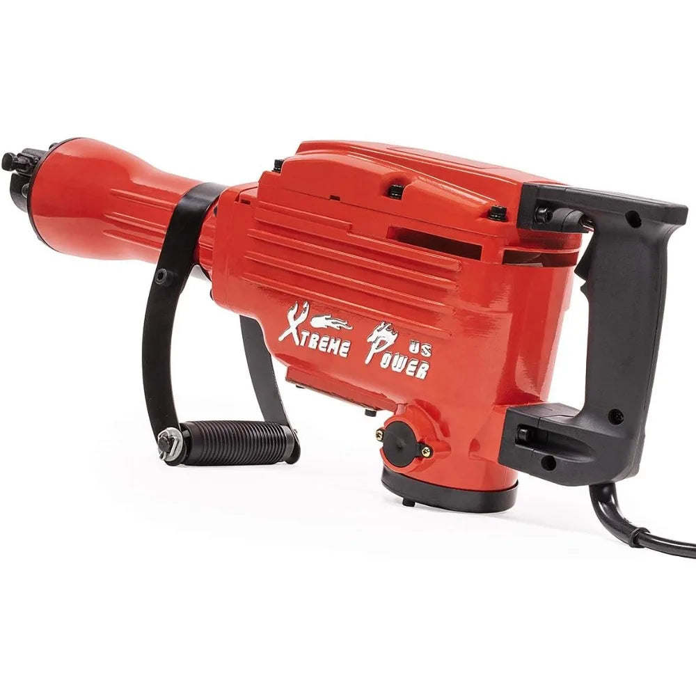 2200W Demolition Jack Hammer Flat Chisel Bull Point Chisel Bits Demo Chipping Hammer Concrete