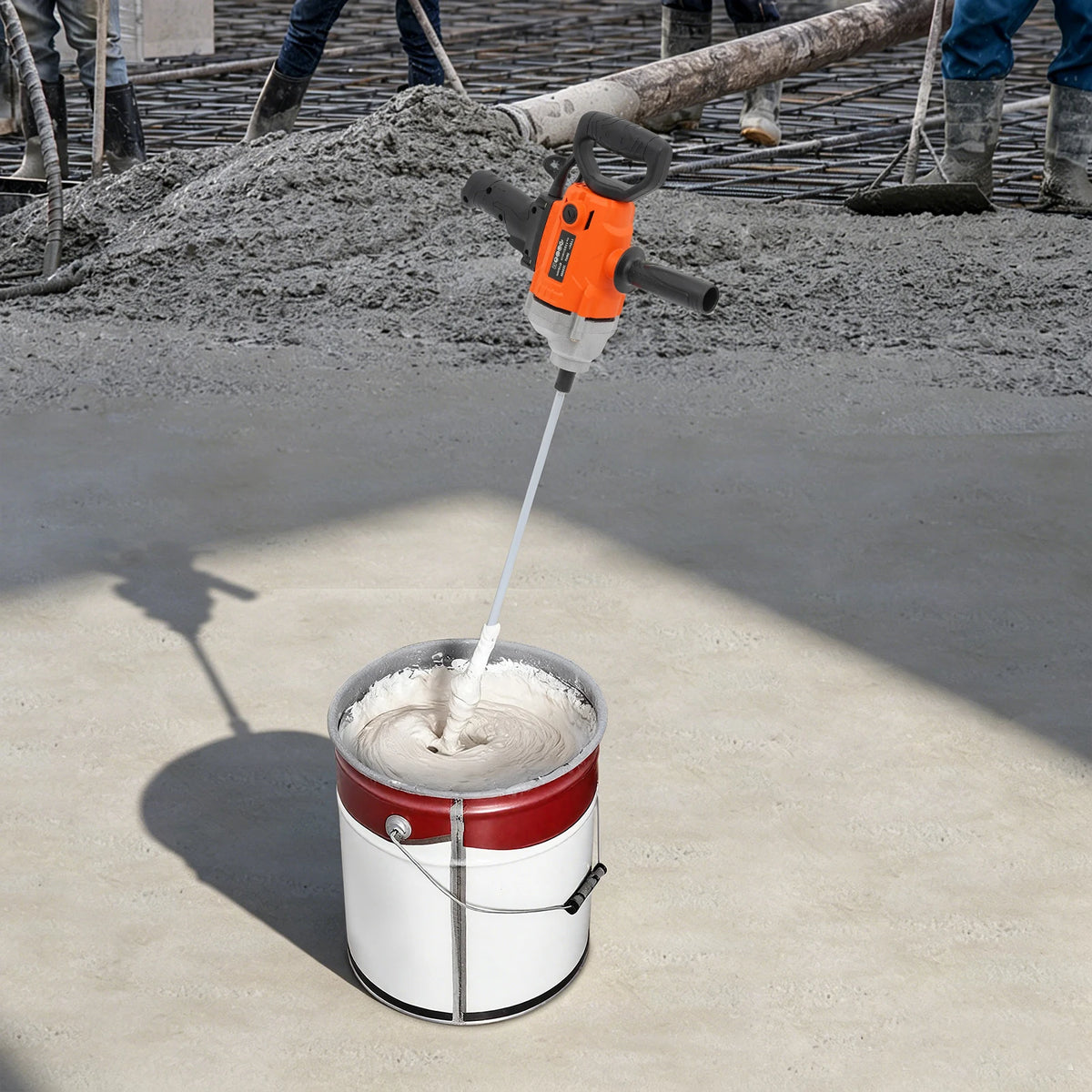 Cncest Electric Drill Mixer With Two Paddles For Construction Sites