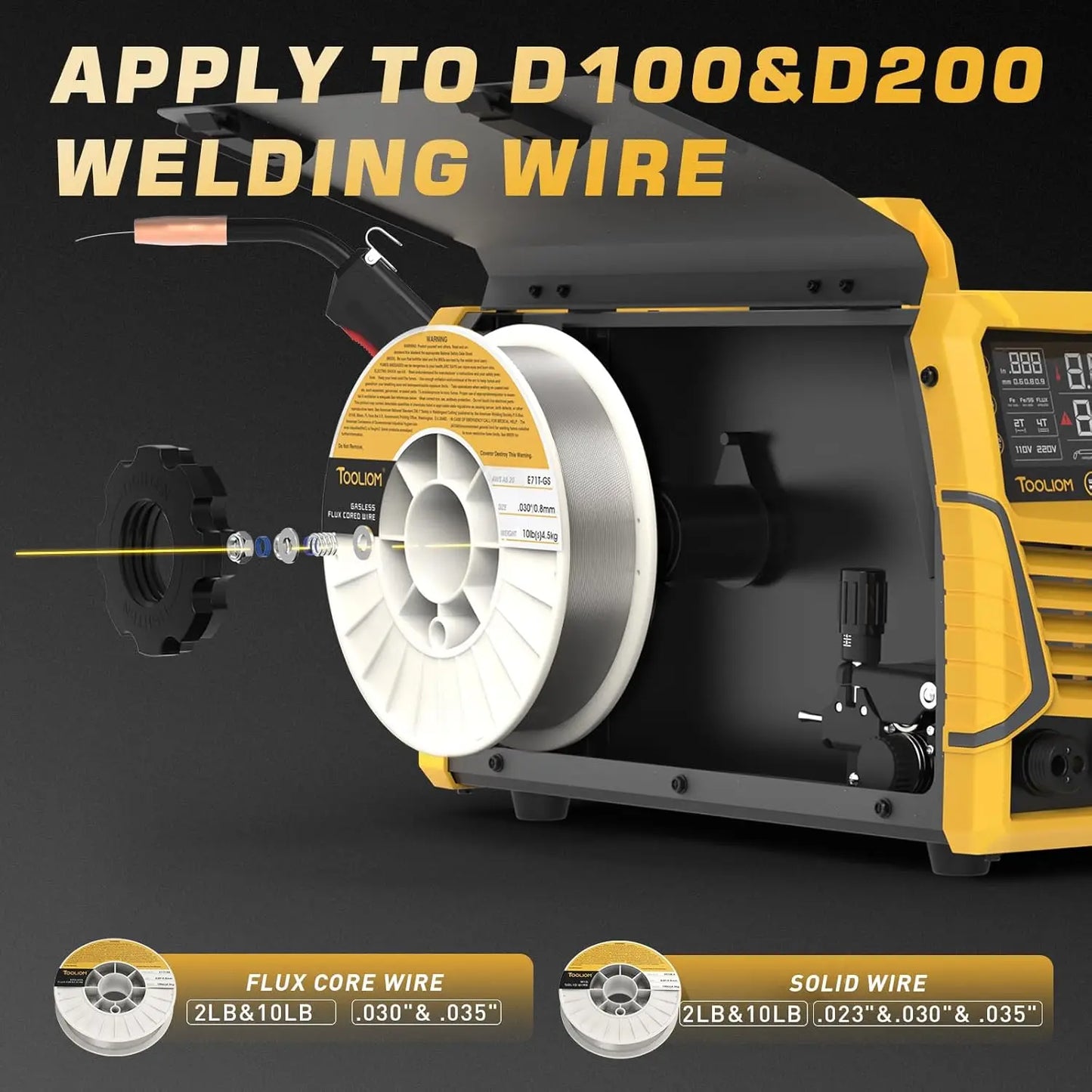 4 in 1 MIG Welder 180A Gas MIG Flux MIG Stick Lift TIG Multiprocess Welding Machine 110V 220V Welder Kit with Lift TIG Torch
