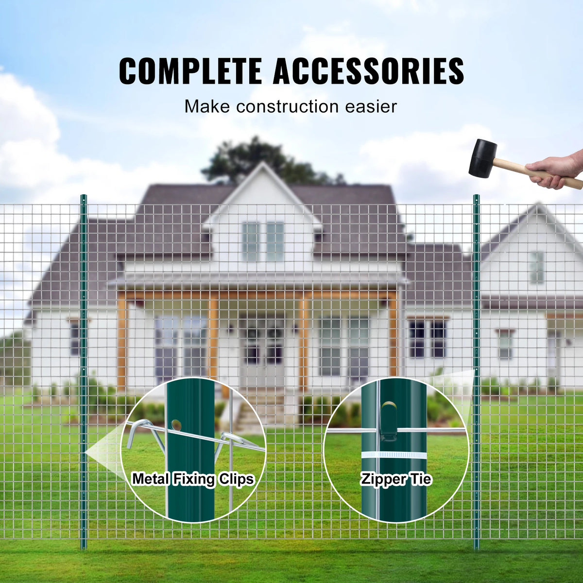 SucceBuy Heavy Duty Steel T-Post Stakes for Garden and Farm Fencing