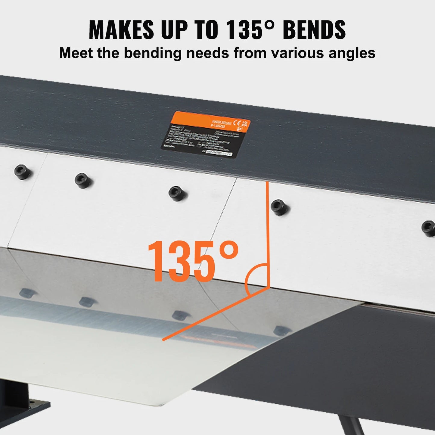 SucceBuy Box and Pan Brake 24Inch/36Inch/ 48Inch 0-130 Degrees Sheet Metal Bending Brake Portable Metal Bender for Metal Bending