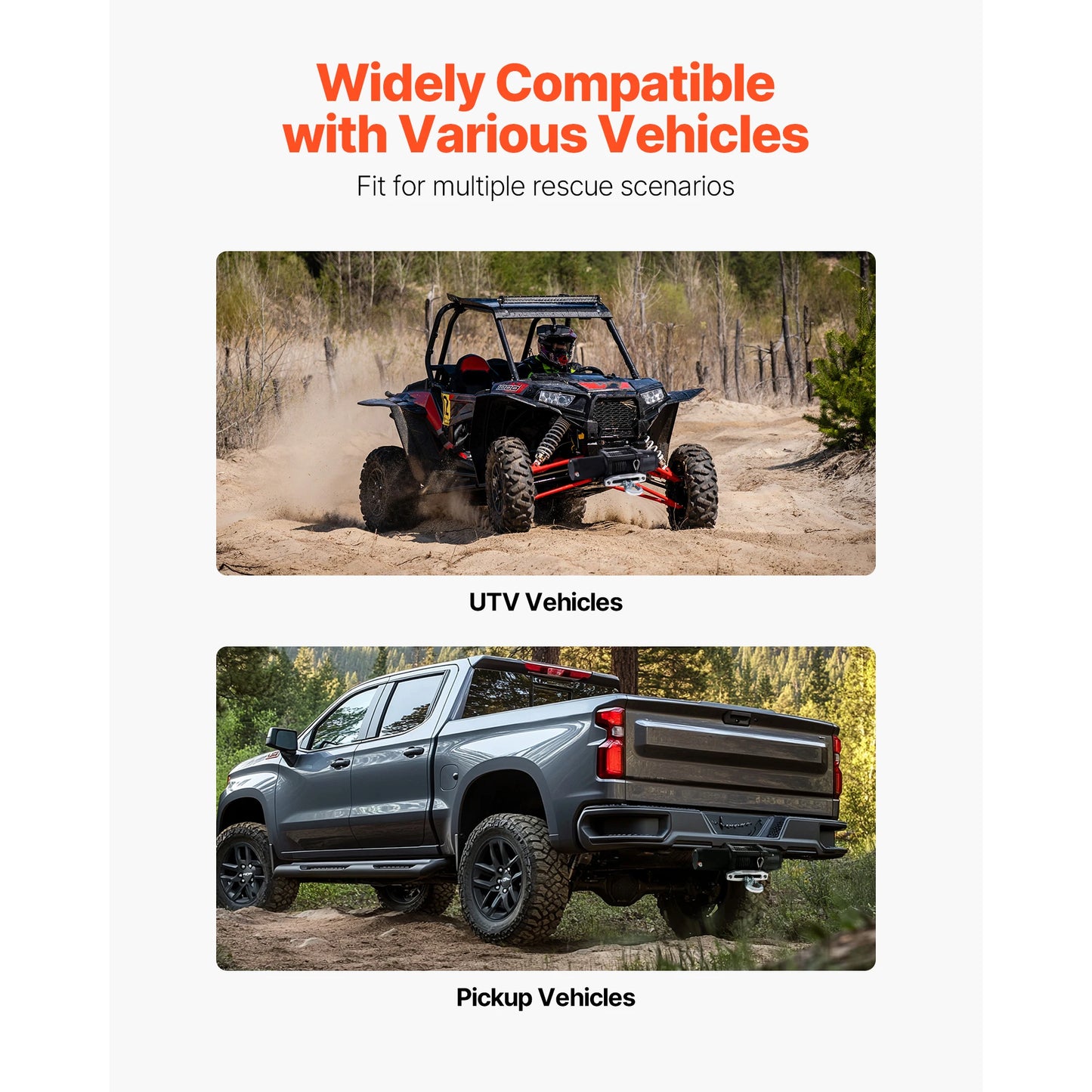 SucceBuy 3600/15000LBS Trailer Hitch Winch Mount with 50.8mm Receiver Powder Coated Steel Truck Winch Mount for ATV UTV Pickup