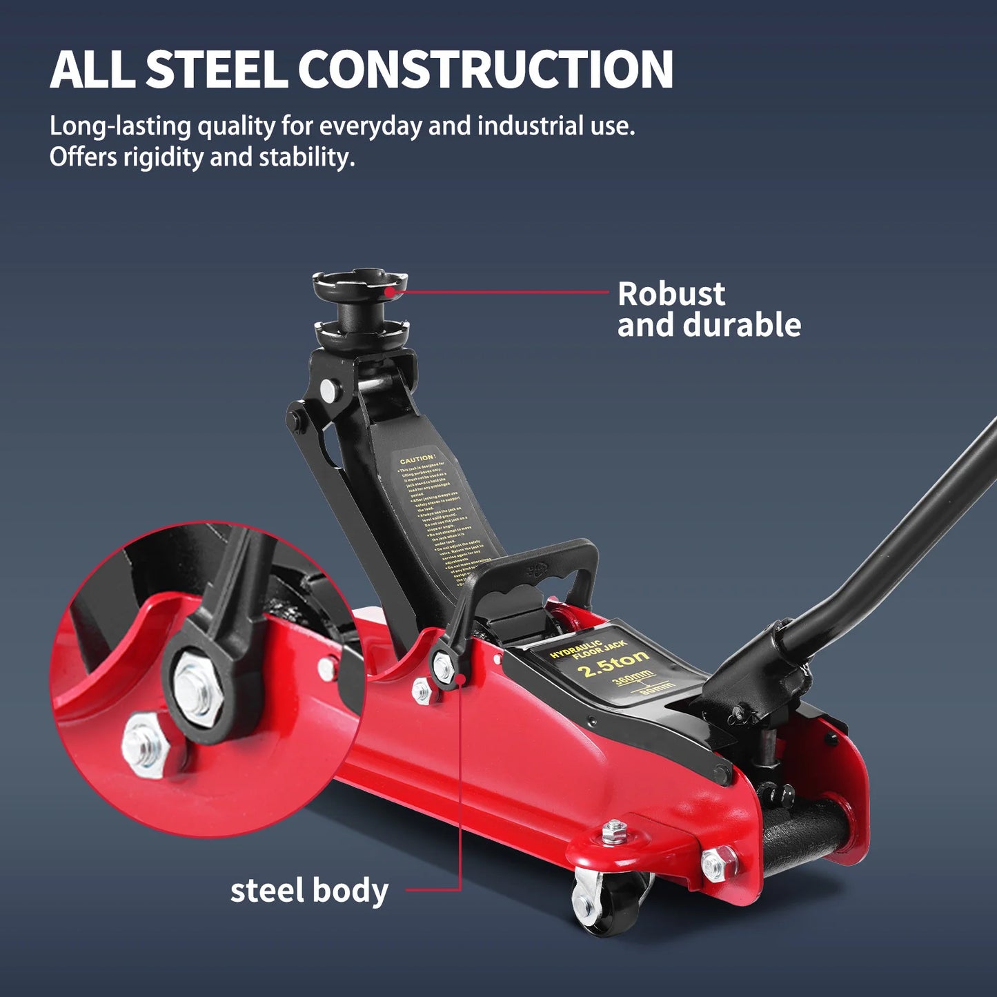 Steel Floor Jacks 5500lbs Car Trolley Jacks Hydraulic Jacks For Car And Lorry Repairs