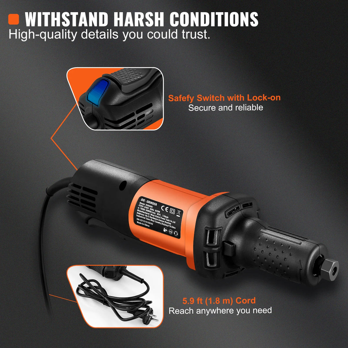 SucceBuy Variable Speed Die Grinder For Polishing And Sanding