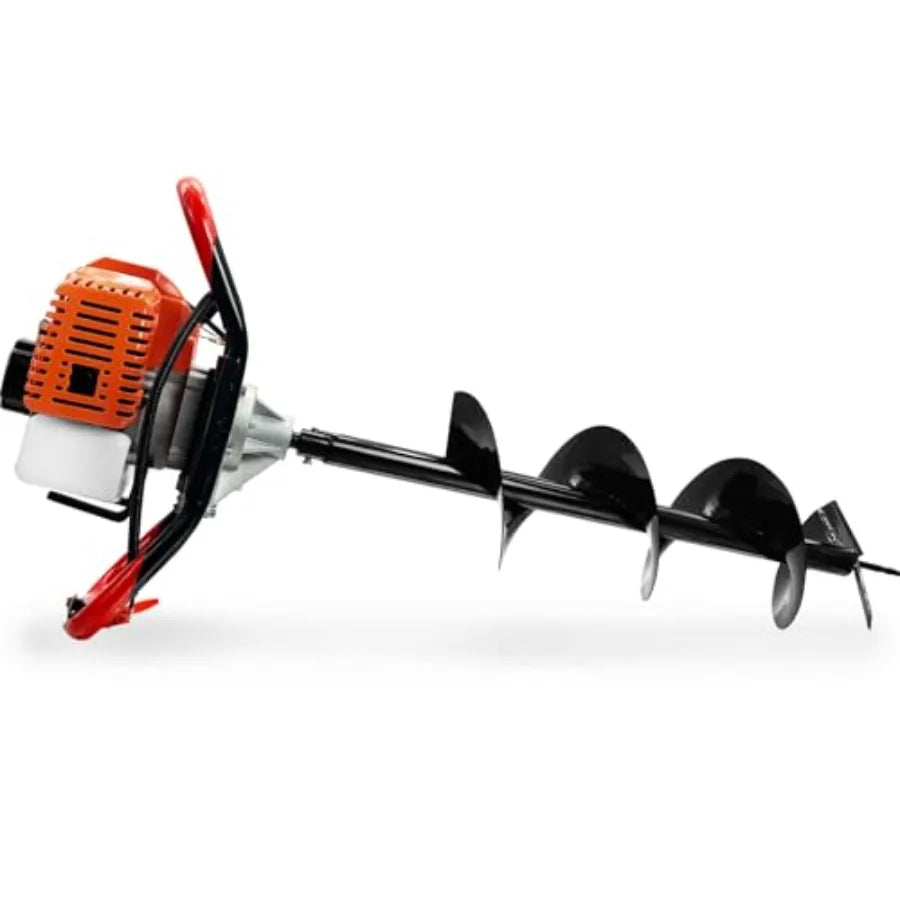 Post Hole Digger with 62cc 1.9HP 2-Stroke Engine 3 Drill Bits 3 5 8 24 Extension Rods for Fence Post Garden Farmlan