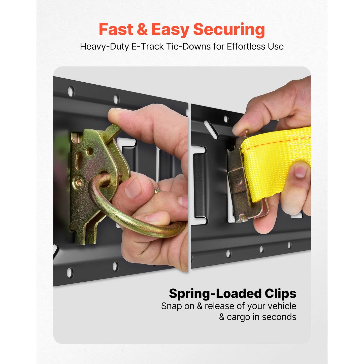 SucceBuy 4 Pack 7.7 ft E-Track Tie-Down Rail Kit 26 Pcs Includes Ratchet Straps & O-Rings & Tie-Offs & End Caps Fit for Garages