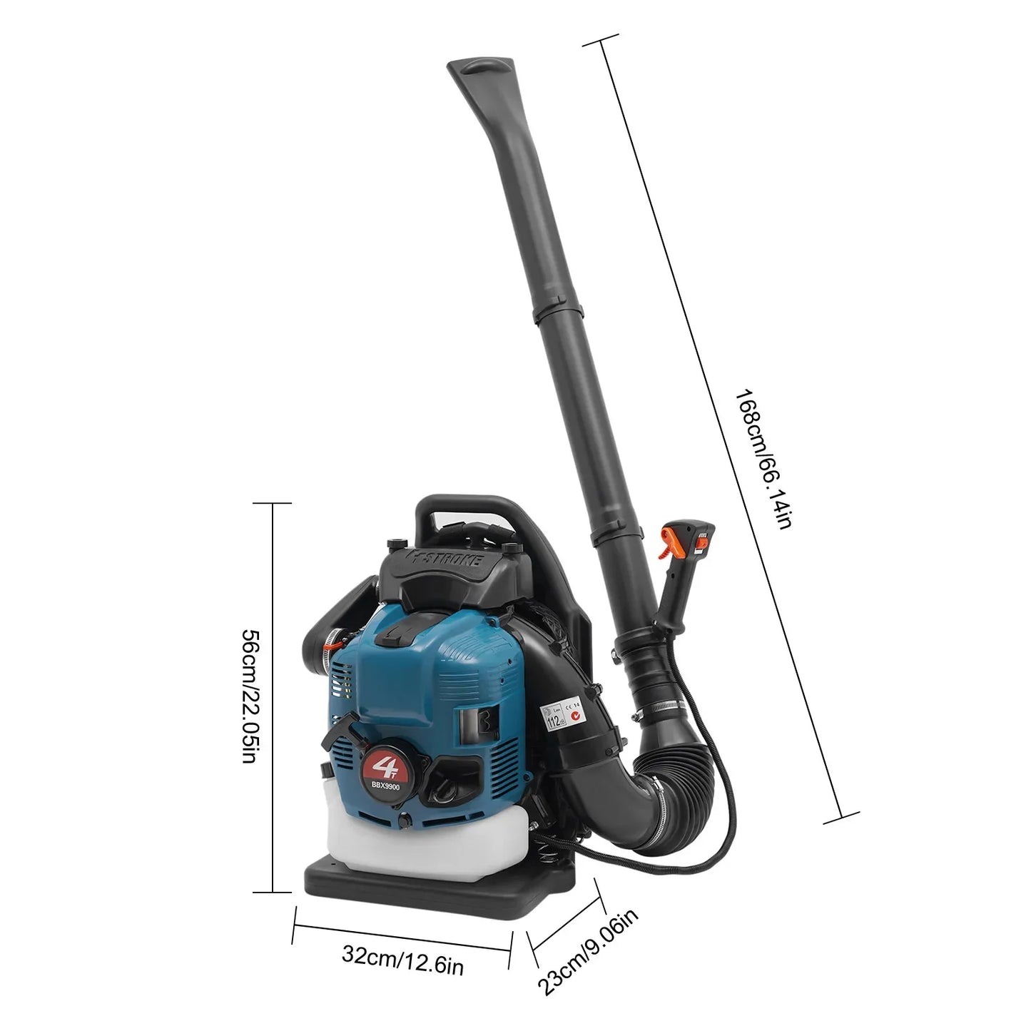 Backpack Leaf Blower, Powerful Blowing and Low Fuel Consumption Gas Powered Leaf Blower,75.6cc Blower for Street Cleaning